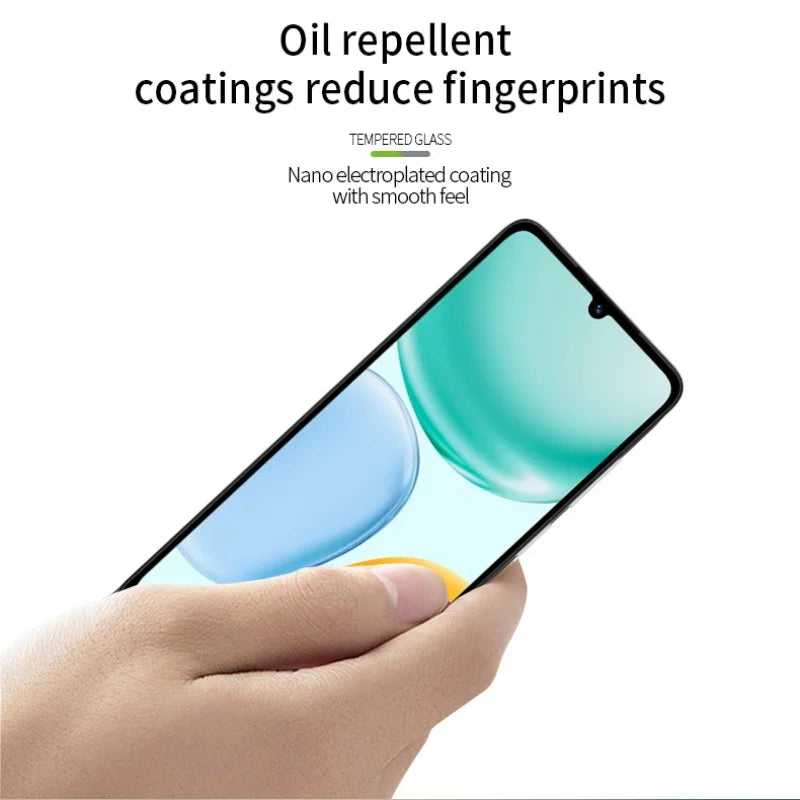 MOFI for Honor Play 70C 4G Screen Protector 9H Full Glue Full Coverage High Aluminum-Silicon Glass Film - Black - 4