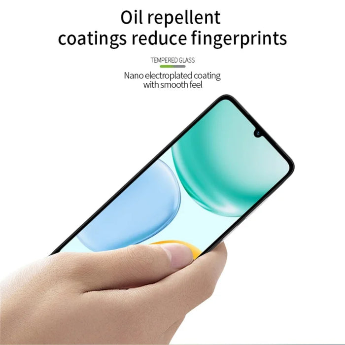 MOFI for Honor Play 70C 4G Screen Protector 9H Full Glue Full Coverage High Aluminum-Silicon Glass Film - Black - 4