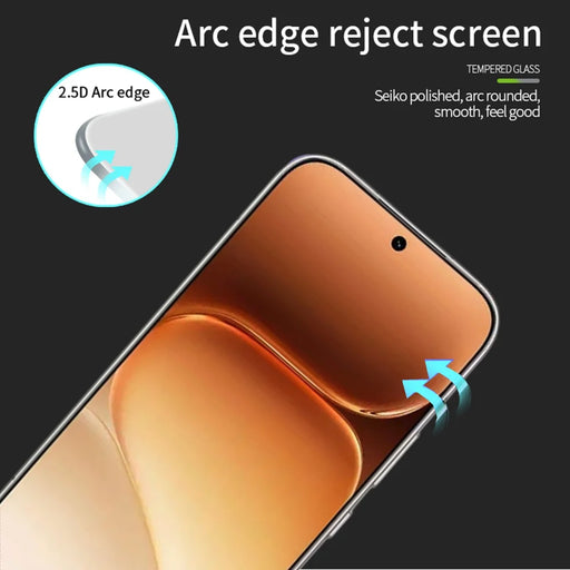 MOFI for Honor 600 Pro 5G / Honor 600 5G Screen Protector 9H Full Glue Full Coverage High Aluminum-Silicon Glass Film - Black - 2