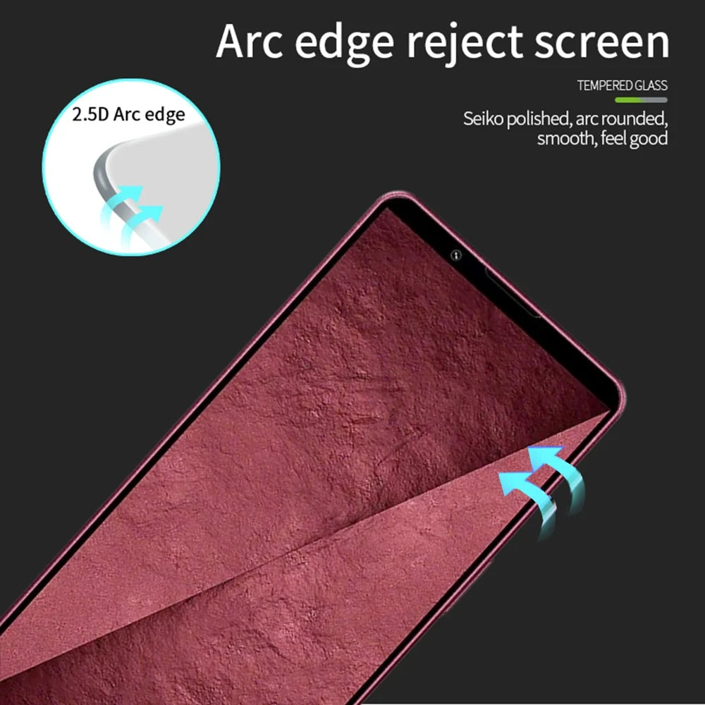 MOFI for Sony Xperia 1 VIII Screen Protector 9H Full Glue Full Coverage High Aluminum-Silicon Glass Film - Black - 2