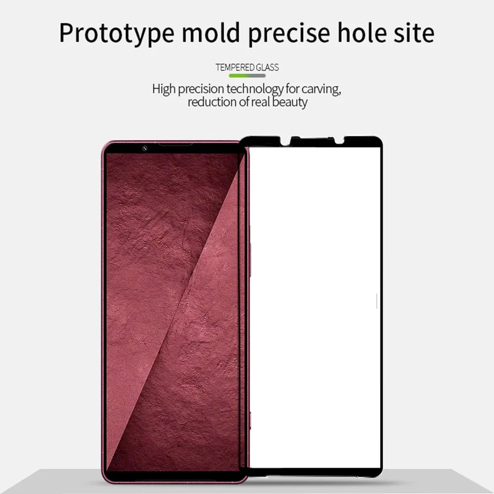 MOFI for Sony Xperia 1 VIII Screen Protector 9H Full Glue Full Coverage High Aluminum-Silicon Glass Film - Black - 3