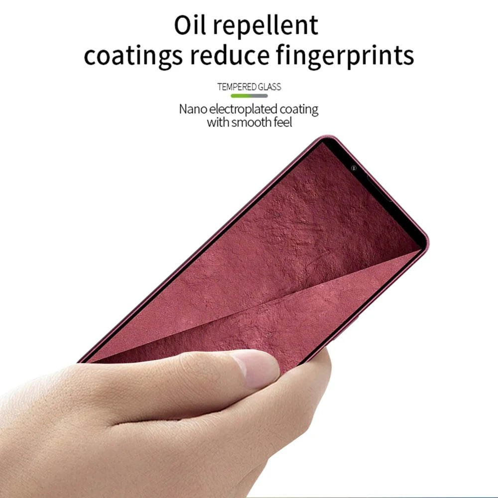 MOFI for Sony Xperia 1 VIII Screen Protector 9H Full Glue Full Coverage High Aluminum-Silicon Glass Film - Black - 4