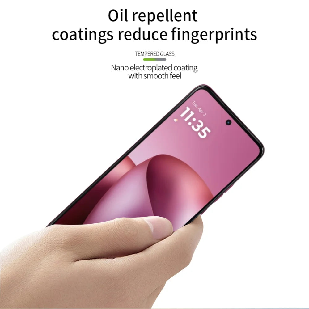 MOFI for Motorola Moto G37 5G / Motorola Moto G37 Power 5G / Motorola Moto G47 5G Screen Protector 9H Full Glue Full Coverage High Aluminum-Silicon Glass Film - Black - 4