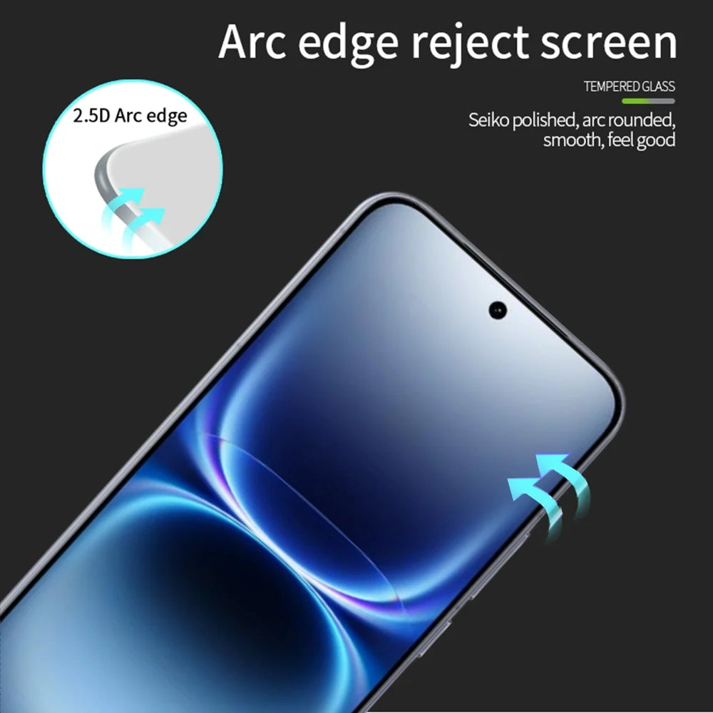 MOFI for vivo iQOO 15 Ultra 5G Screen Protector 9H Full Glue Full Coverage High Aluminum-Silicon Glass Film - Black - 2