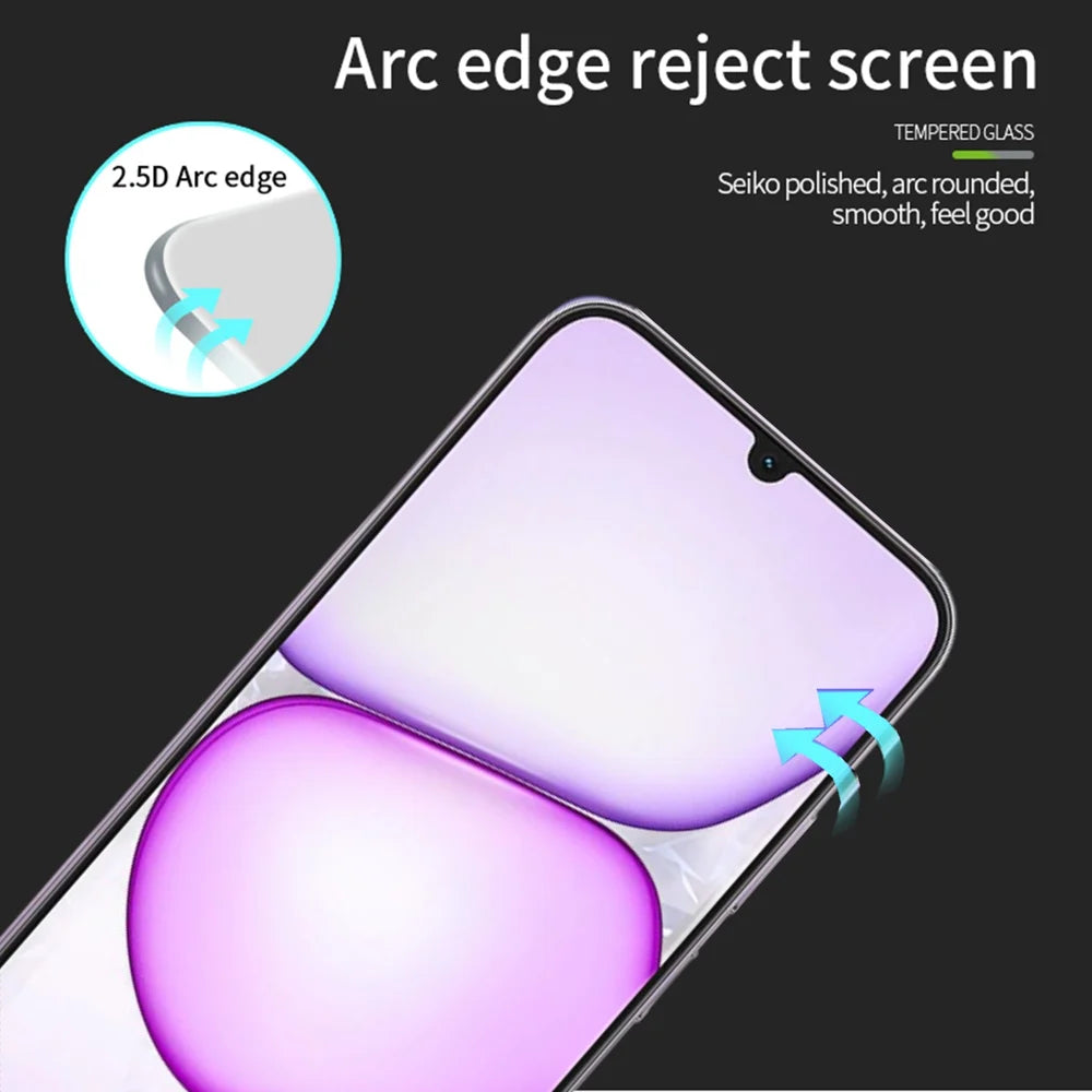 MOFI for Realme C100 4G / Realme C100 5G Screen Protector 9H Full Glue Full Coverage High Aluminum-Silicon Glass Film - Black - 2