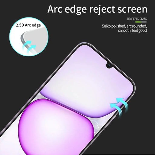 MOFI for Realme C100 4G / Realme C100 5G Screen Protector 9H Full Glue Full Coverage High Aluminum-Silicon Glass Film - Black - 2