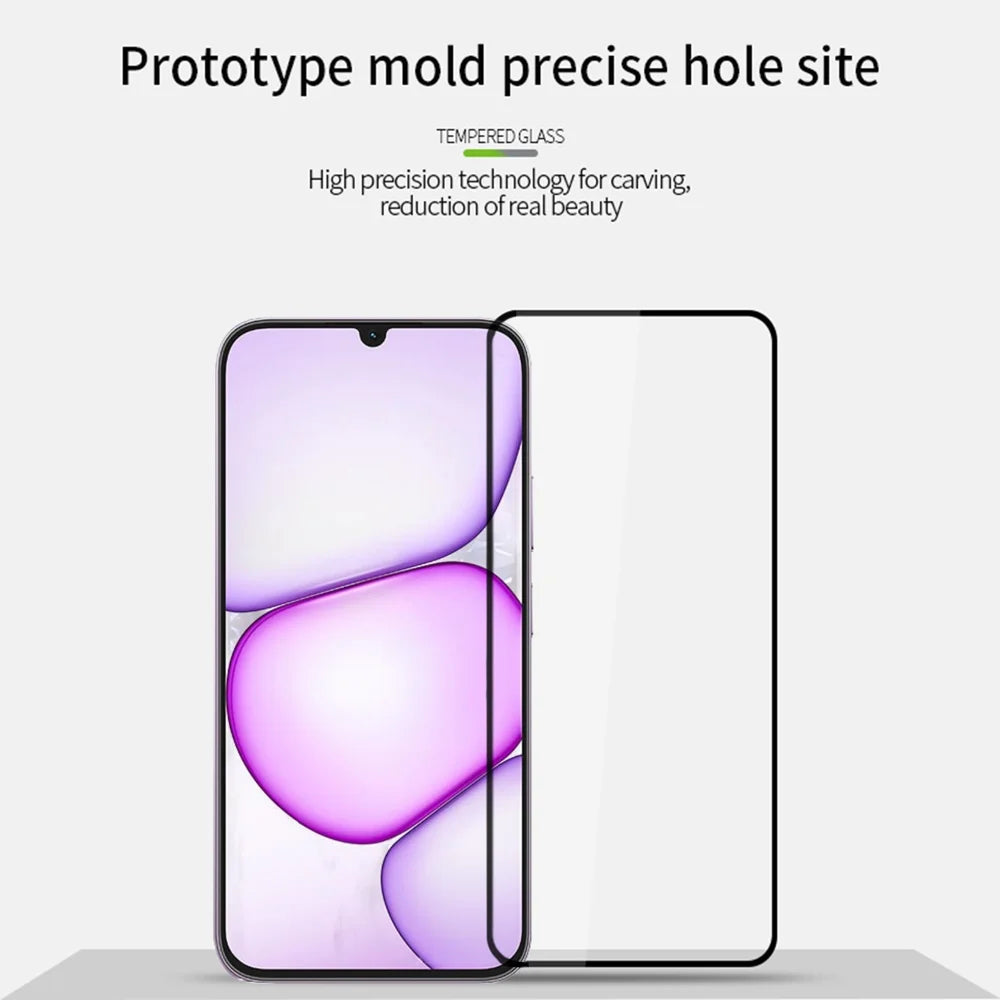 MOFI for Realme C100 4G / Realme C100 5G Screen Protector 9H Full Glue Full Coverage High Aluminum-Silicon Glass Film - Black - 3