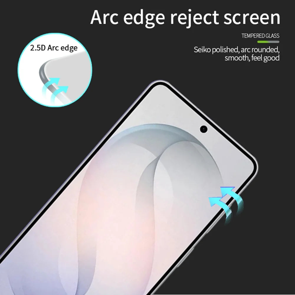 PINWUYO for Samsung Galaxy S26 FE Tempered Glass Film  JK Series-2 9H Full Glue Full Screen Protector - Black - 2