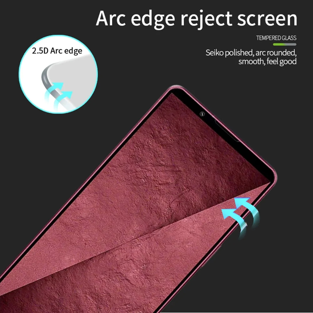 PINWUYO for Sony Xperia 1 VIII Tempered Glass Film  JK Series-2 9H Full Glue Full Screen Protector - Black - 2
