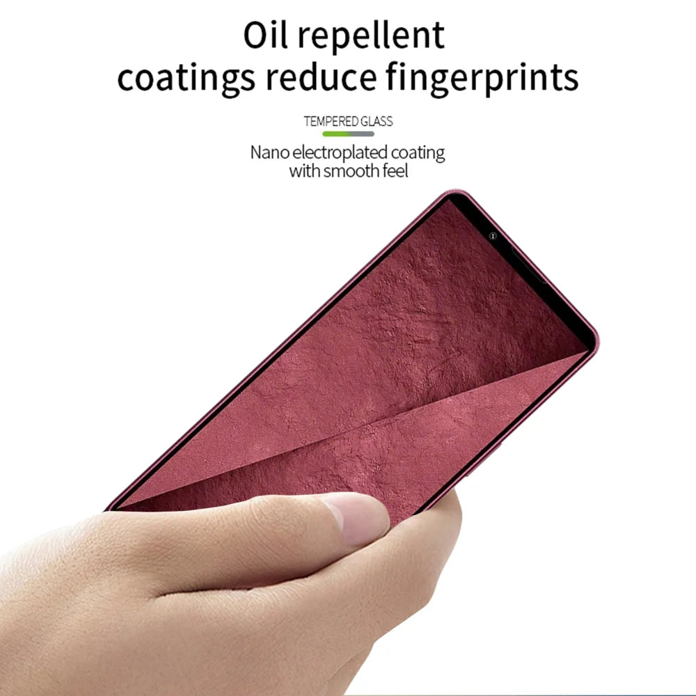 PINWUYO for Sony Xperia 1 VIII Tempered Glass Film  JK Series-2 9H Full Glue Full Screen Protector - Black - 4