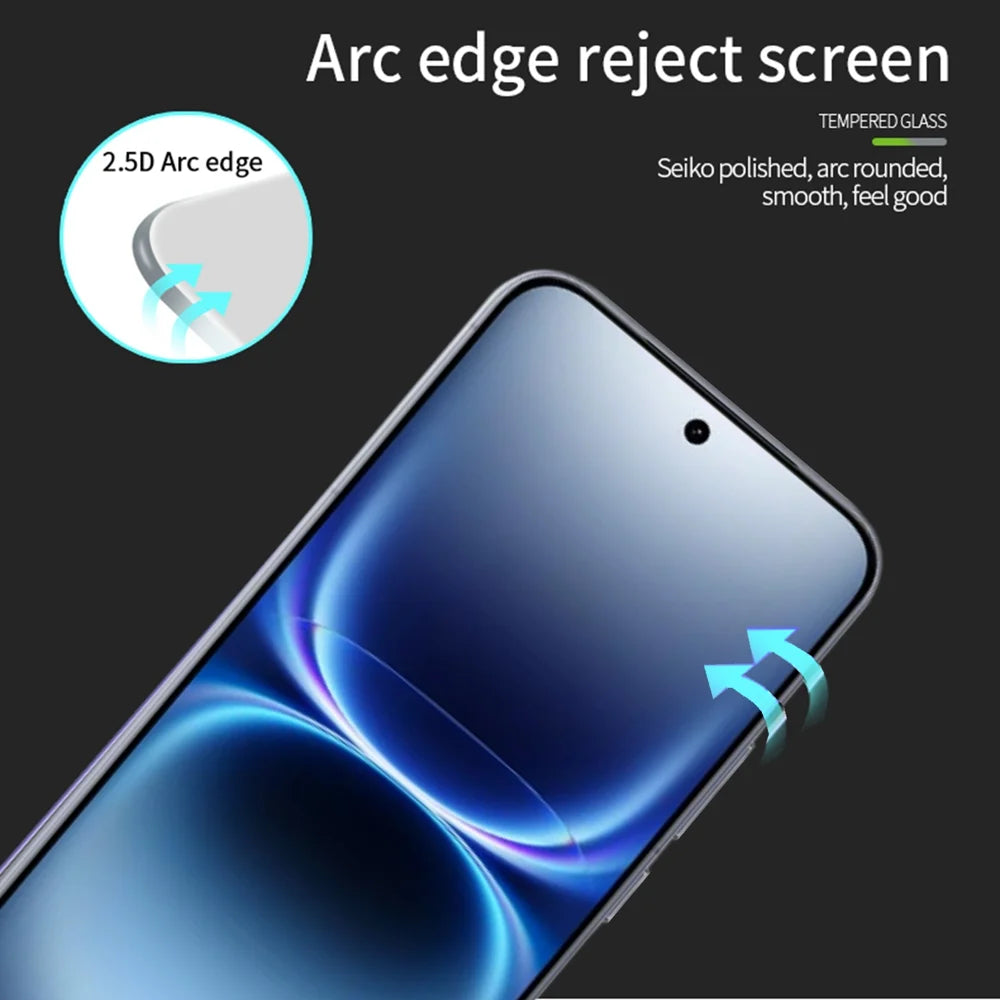 PINWUYO for vivo iQOO 15 Ultra 5G Tempered Glass Film  JK Series-2 9H Full Glue Full Screen Protector - Black - 2