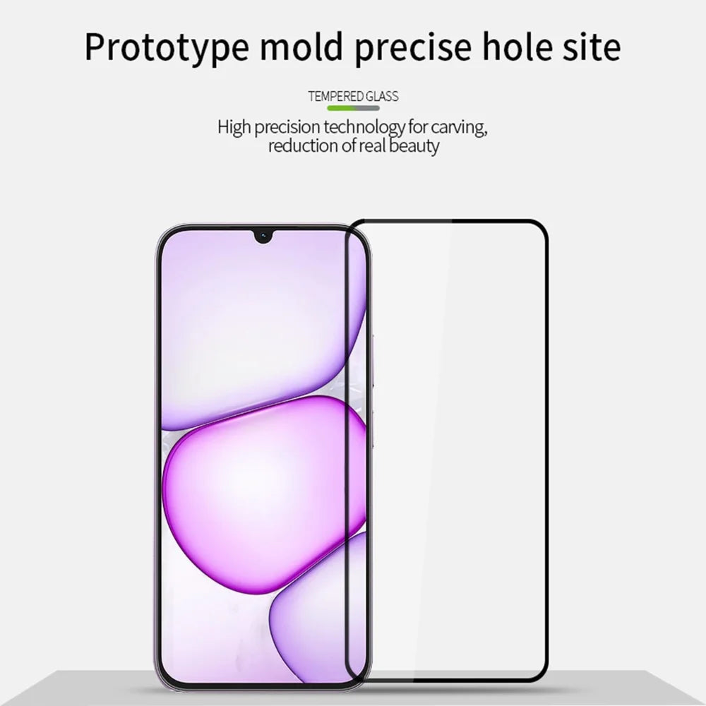PINWUYO for Realme C100 5G / Realme C100 4G Tempered Glass Film  JK Series-2 9H Full Glue Full Screen Protector - Black - 3