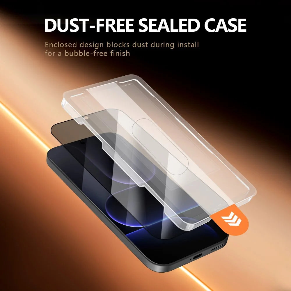 LEREACH Privacy Screen Protector For Honor 600 5G / 600 Pro 5G / 500 Pro 5G , 28° Anti-spy Full Cover Tempered Glass Film - Black - 3