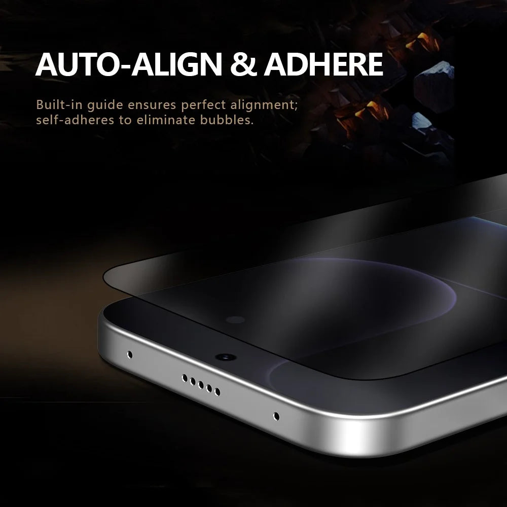LEREACH Privacy Screen Protector For Honor 600 5G / 600 Pro 5G / 500 Pro 5G , 28° Anti-spy Full Cover Tempered Glass Film - Black - 6