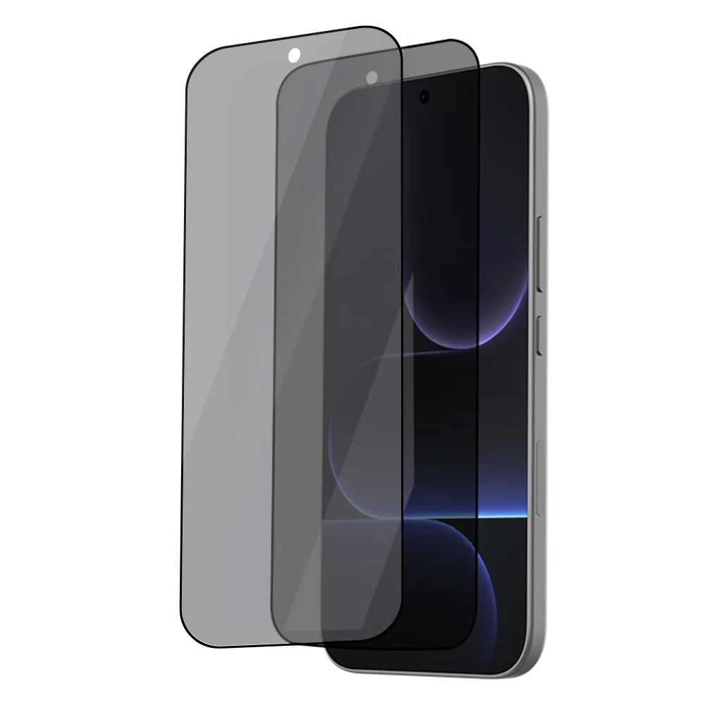 LEREACH 2Pcs Privacy Screen Protector For Honor 600 5G / 600 Pro 5G / 500 Pro 5G , 28° Anti-spy Full Cover Tempered Glass Film - Black - 1