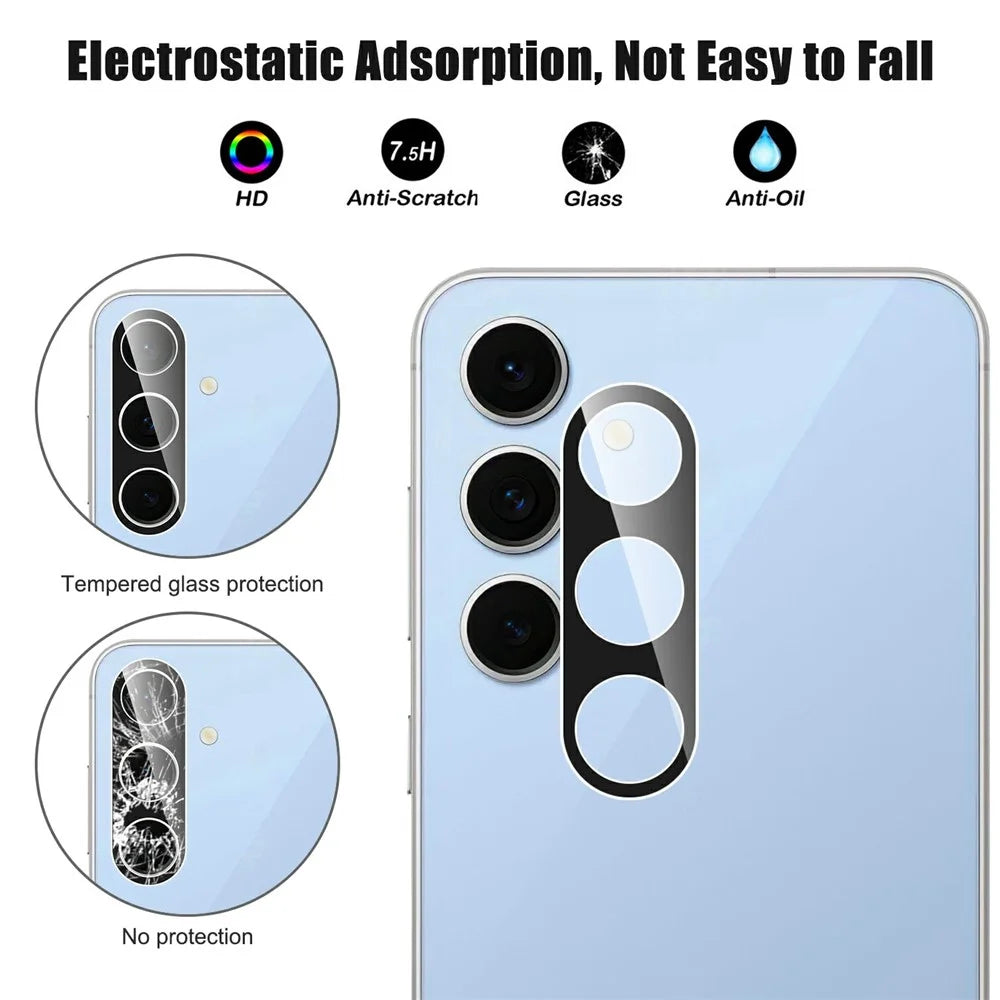 For Samsung Galaxy S26 FE Camera Lens Protector Black Tempered Glass Lens Film - 3