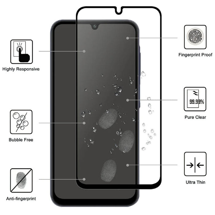 For Samsung Galaxy S26 FE AGC Tempered Glass with Black Edge Full Glue Full Coverage Screen Protector - 2