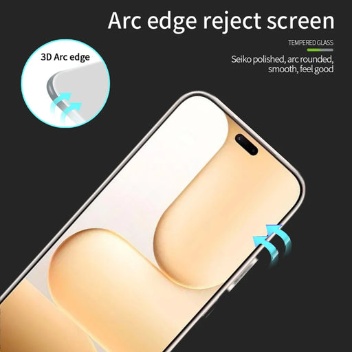 MOFI for Honor 600e 5G Screen Protector  9H 3D Curved Full Glue Full Coverage Tempered Glass Film - Black - 2