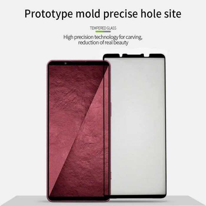MOFI for Sony Xperia 1 VIII Screen Protector  9H 3D Curved Full Glue Full Coverage Tempered Glass Film - Black - 3