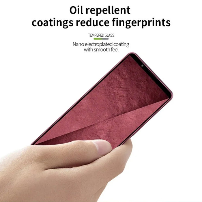 MOFI for Sony Xperia 1 VIII Screen Protector  9H 3D Curved Full Glue Full Coverage Tempered Glass Film - Black - 4