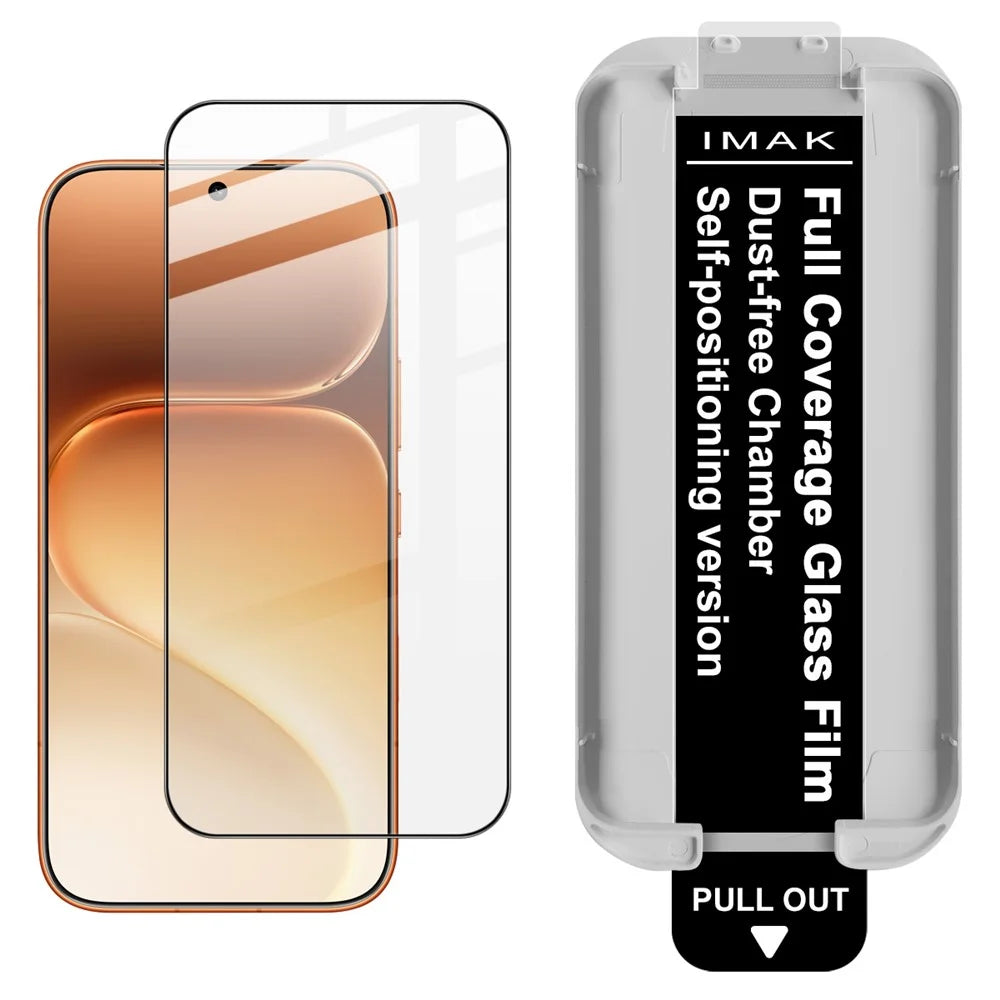 IMAK For Honor 600 5G / 600 Pro 5G Tempered Glass Full Screen Protector Full Glue Film with Dust-free Installation Tool - Black - 1