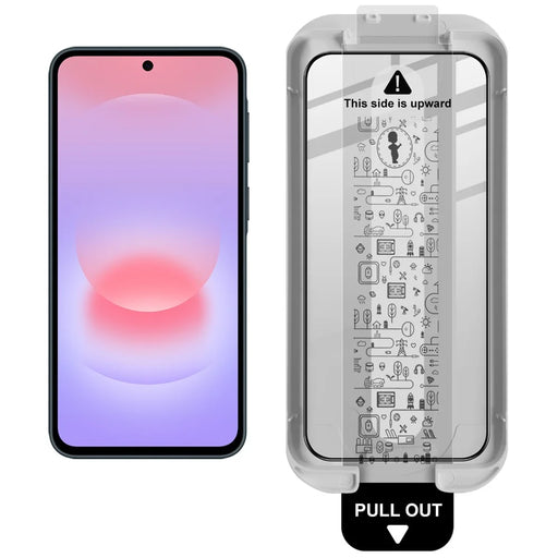 IMAK 3Pcs For Samsung Galaxy A37 5G Tempered Glass Full Screen Protector Full Glue Film with Dust-free Installation Tool - Black - 2