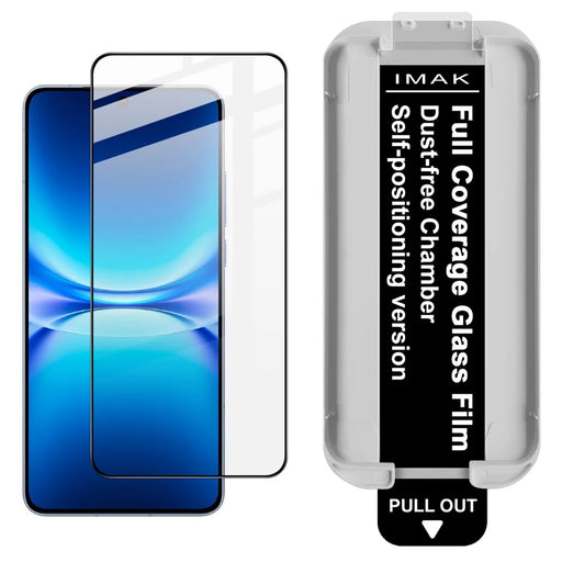 IMAK For vivo iQOO 15T 5G Tempered Glass Full Screen Protector Full Glue Film with Dust-free Installation Tool - Black - 1