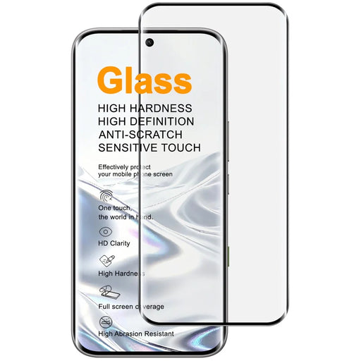 IMAK For Infinix Note Edge 5G Full Screen Protector 3D Curved Edge Side Glue Tempered Glass Film (Fingerprint Unlock) - Black - 1