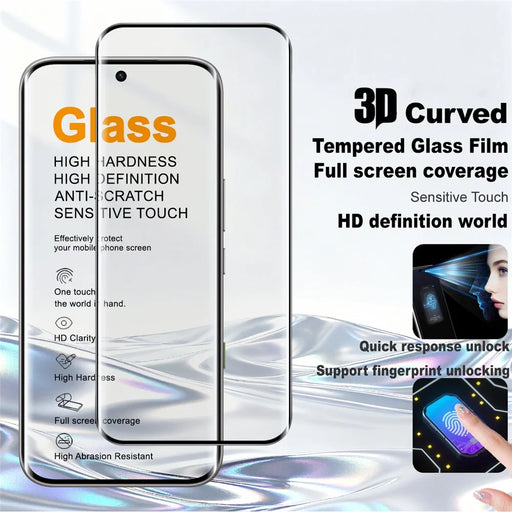 IMAK For Infinix Note Edge 5G Full Screen Protector 3D Curved Edge Side Glue Tempered Glass Film (Fingerprint Unlock) - Black - 2