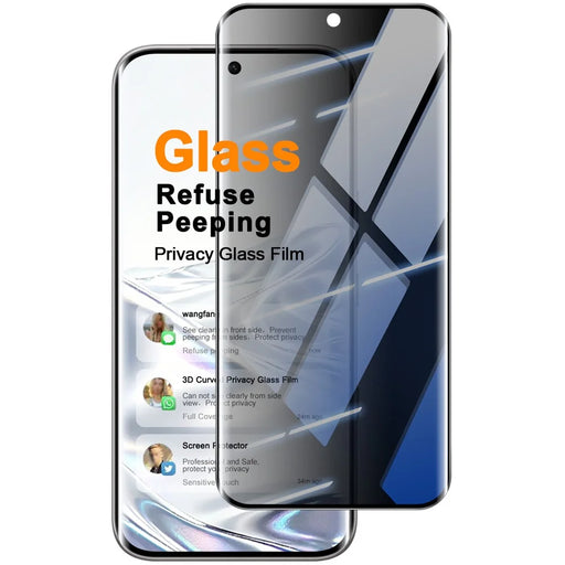 IMAK For Infinix Note Edge 5G Anti Spy Screen Protector Full Cover Side Glue Tempered Glass Film - Black - 1