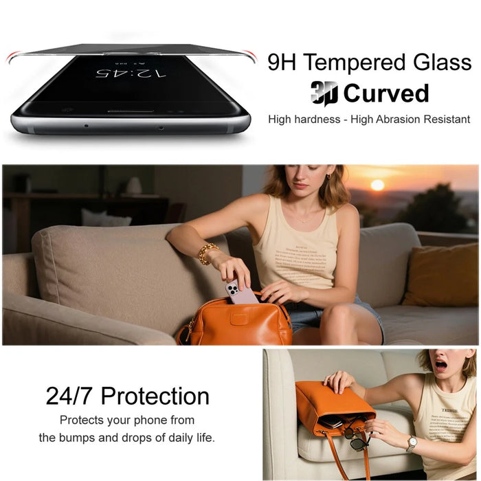 IMAK For Infinix Note Edge 5G Anti Spy Screen Protector Full Cover Side Glue Tempered Glass Film - Black - 6