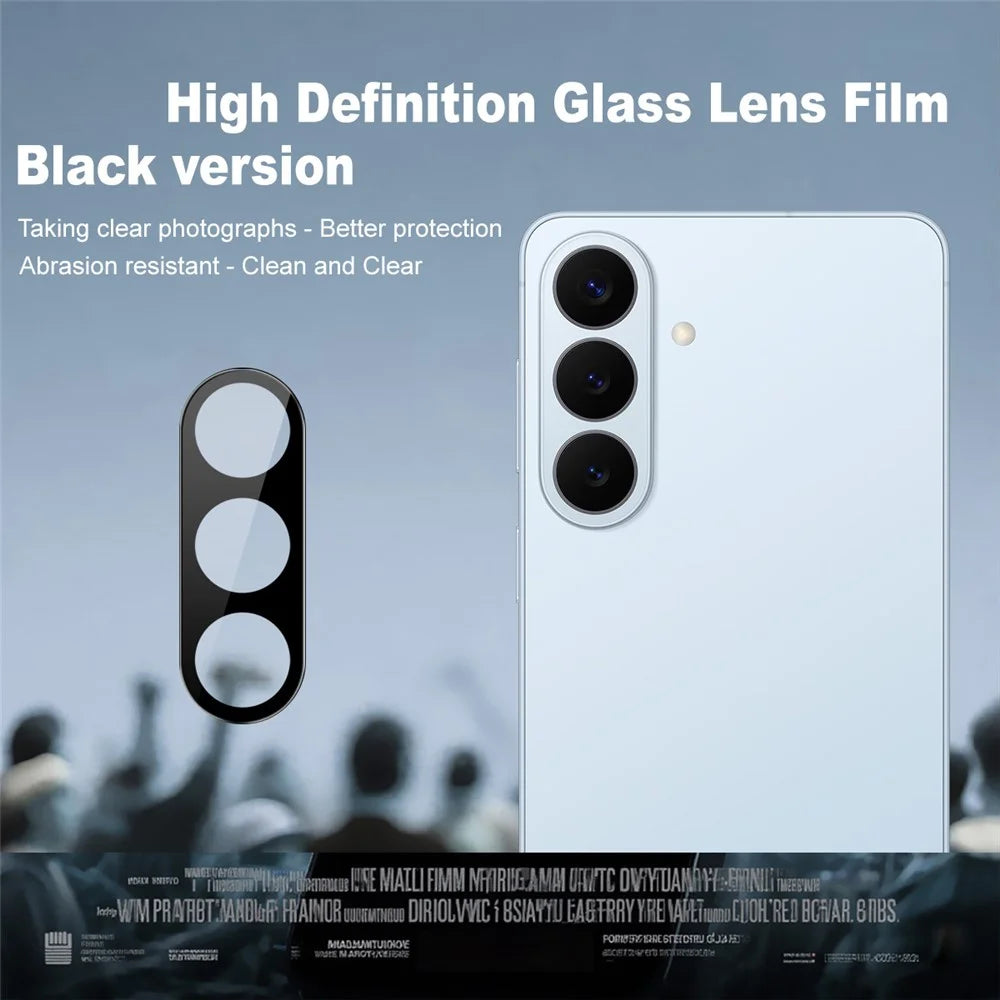 IMAK For Samsung Galaxy S26 FE Camera Lens Protector Tempered Glass HD Clear Full Cover Lens Film - Black - 2