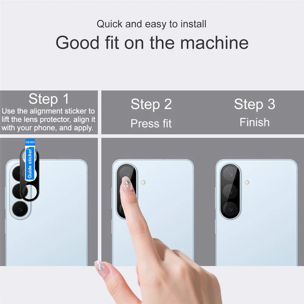 IMAK For Samsung Galaxy S26 FE Camera Lens Protector Tempered Glass HD Clear Full Cover Lens Film - Black - 4
