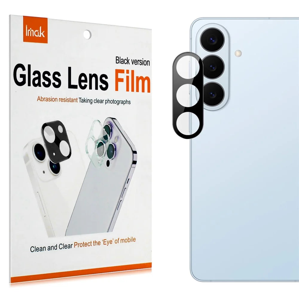 IMAK For Samsung Galaxy S26 FE Camera Lens Protector Tempered Glass HD Clear Full Cover Lens Film - Black - 7