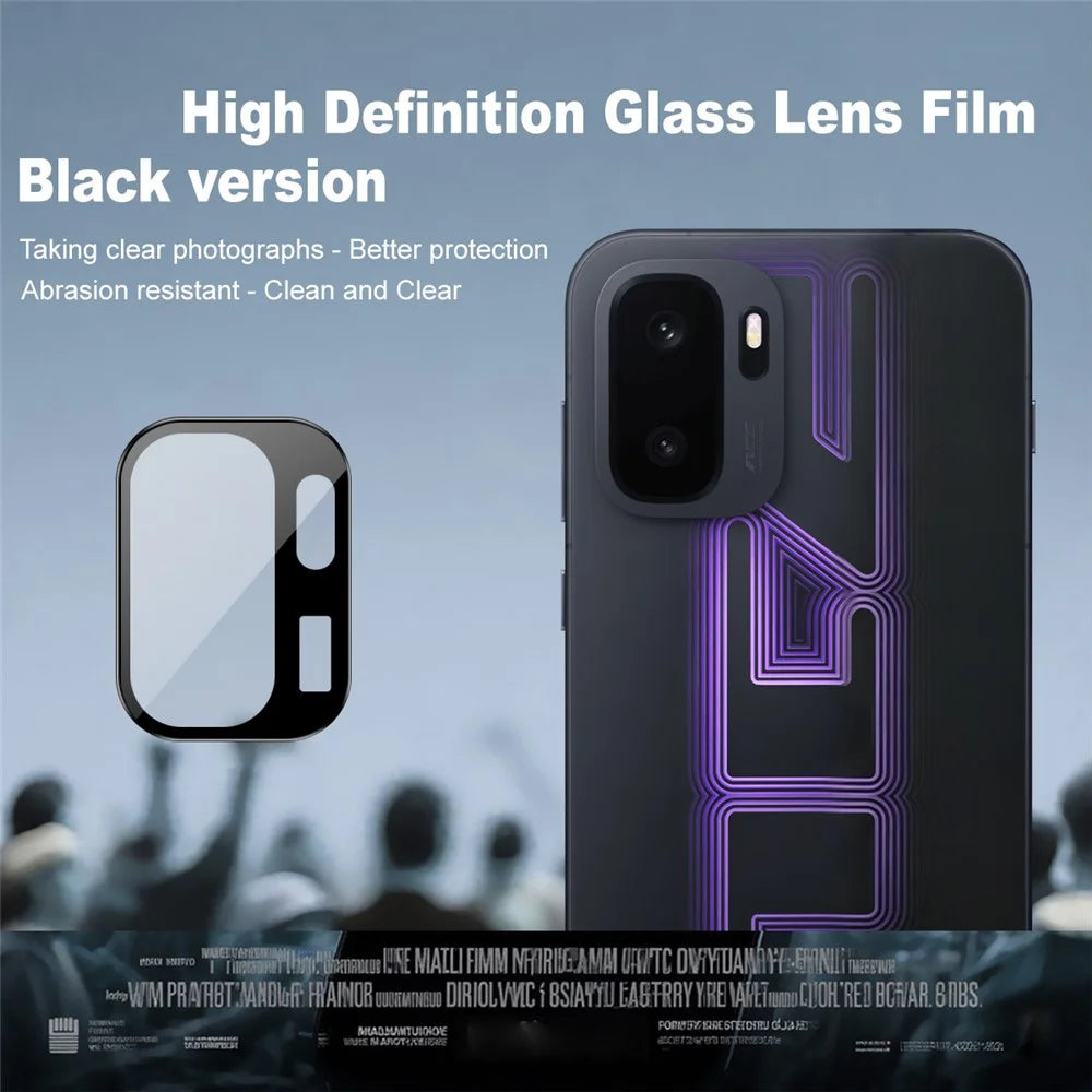 IMAK For OnePlus Ace 6 Ultra 5G Camera Lens Protector Tempered Glass HD Clear Full Cover Lens Film - Black - 2