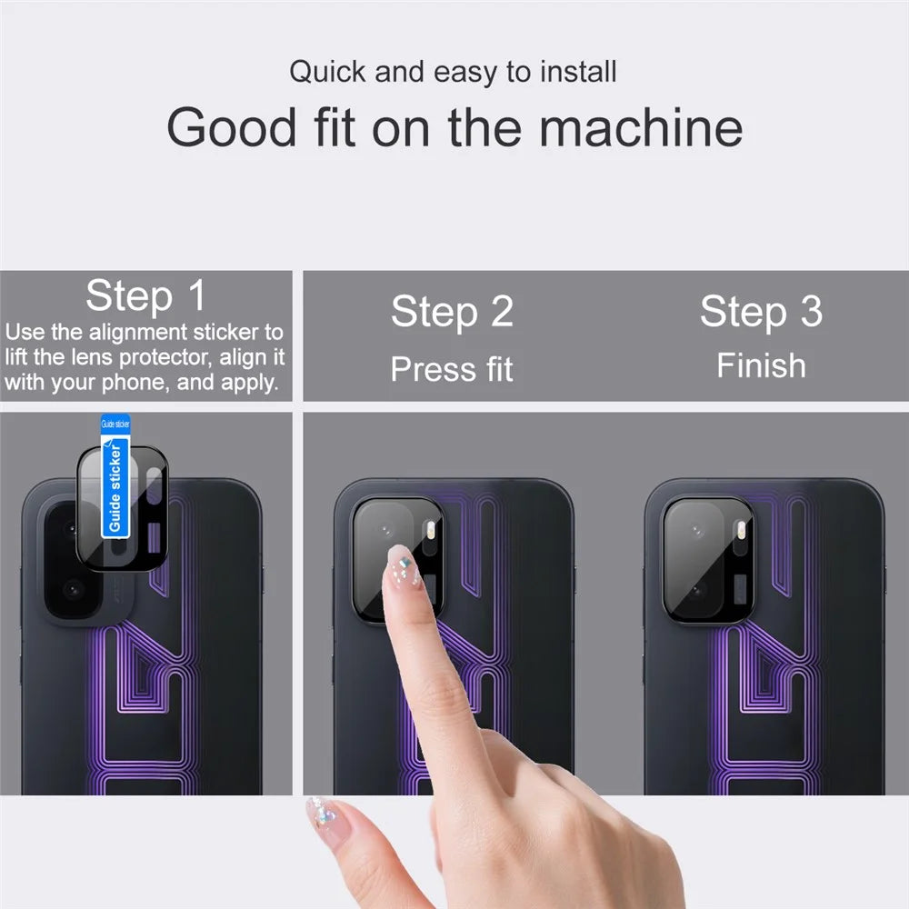 IMAK For OnePlus Ace 6 Ultra 5G Camera Lens Protector Tempered Glass HD Clear Full Cover Lens Film - Black - 4