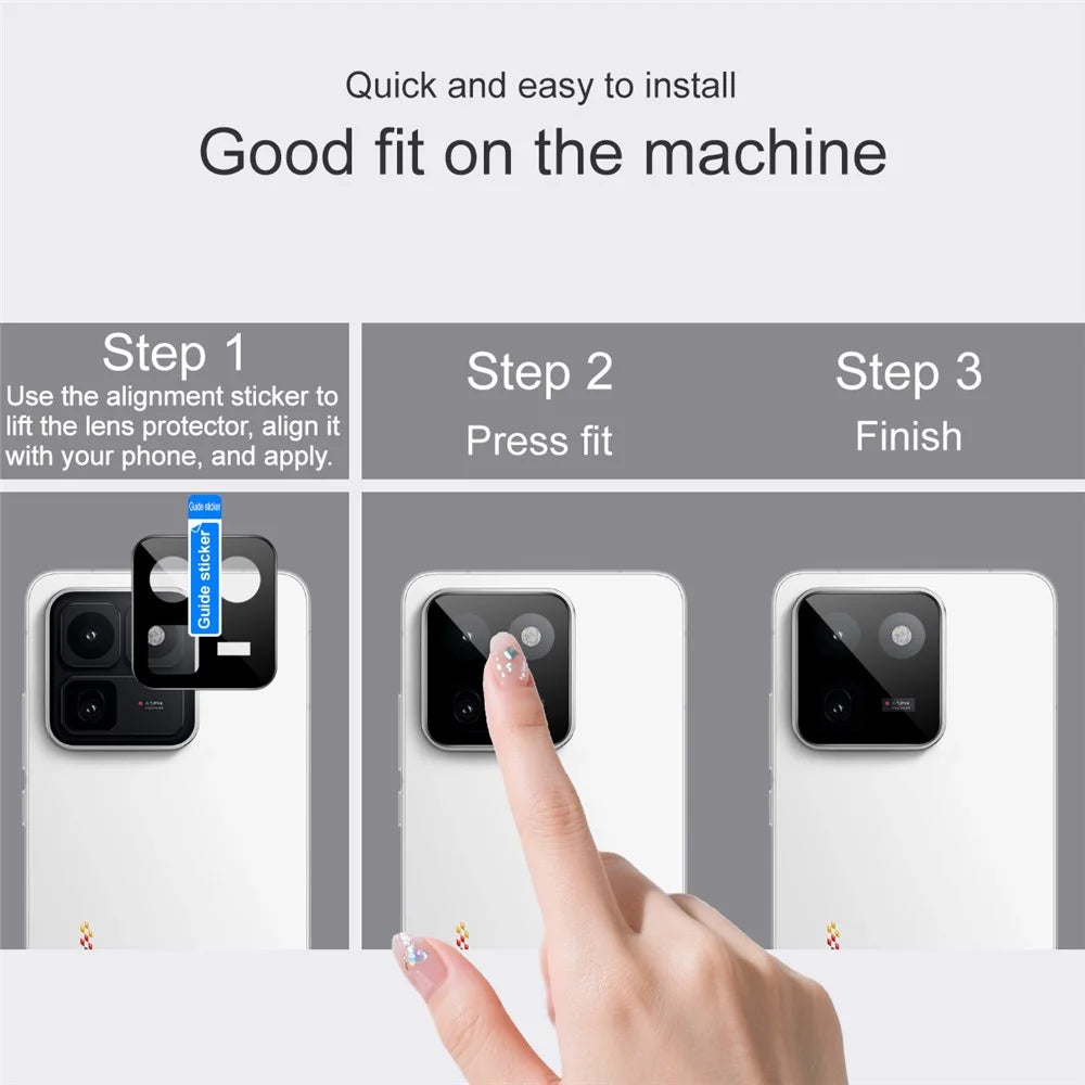 IMAK For vivo iQOO 15T 5G Camera Lens Protector Tempered Glass HD Clear Full Cover Lens Film - Black - 4