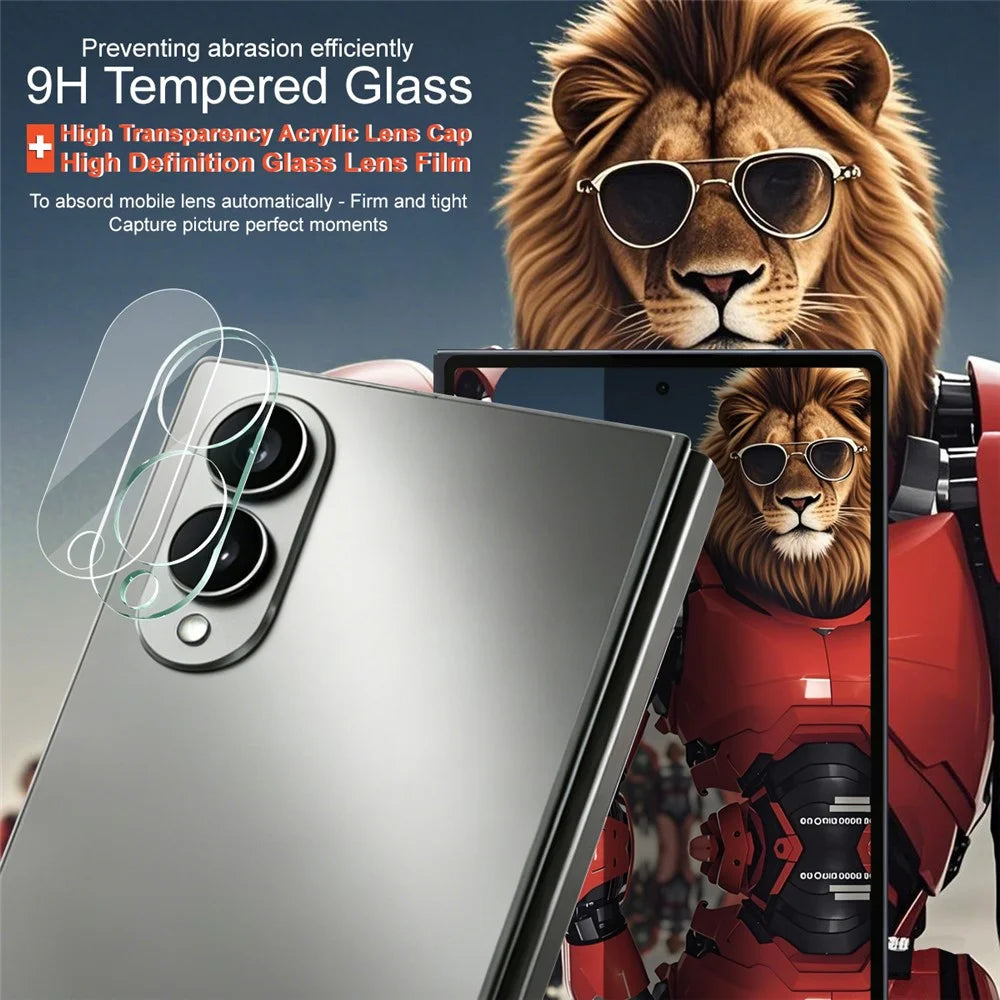 IMAK For Samsung Galaxy Z Fold8 Tempered Glass Full Cover Camera Lens Protector + Acrylic Lens Cap - Transparent - 3