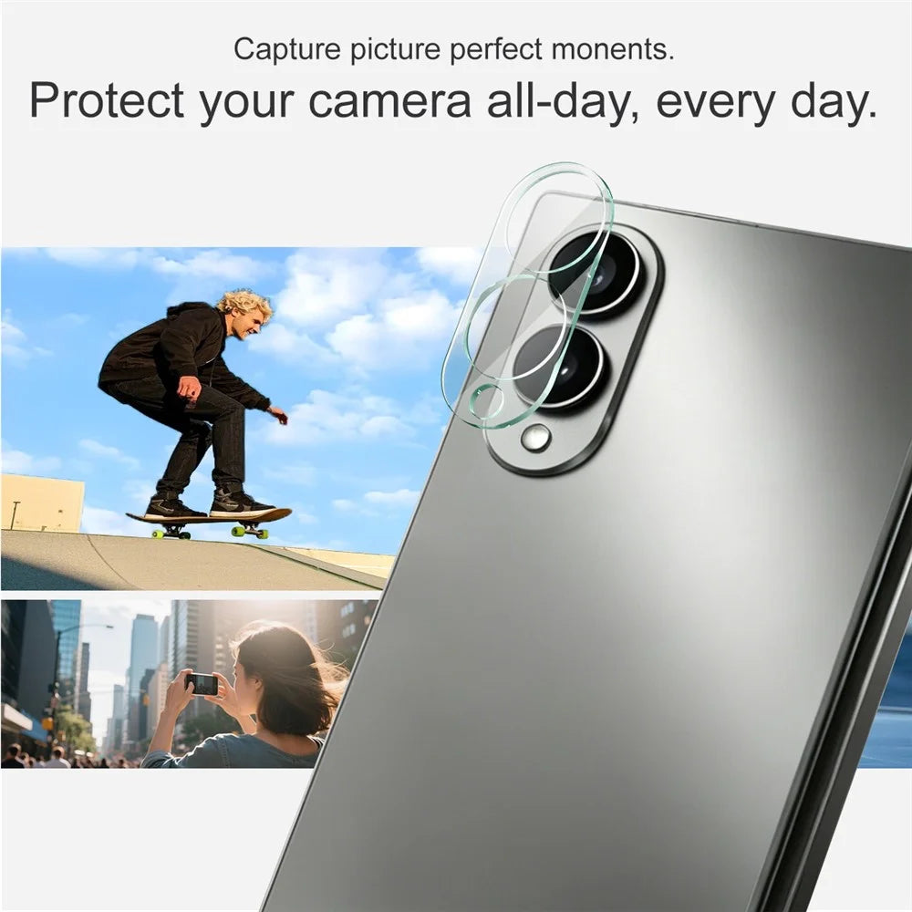 IMAK For Samsung Galaxy Z Fold8 Tempered Glass Full Cover Camera Lens Protector + Acrylic Lens Cap - Transparent - 4