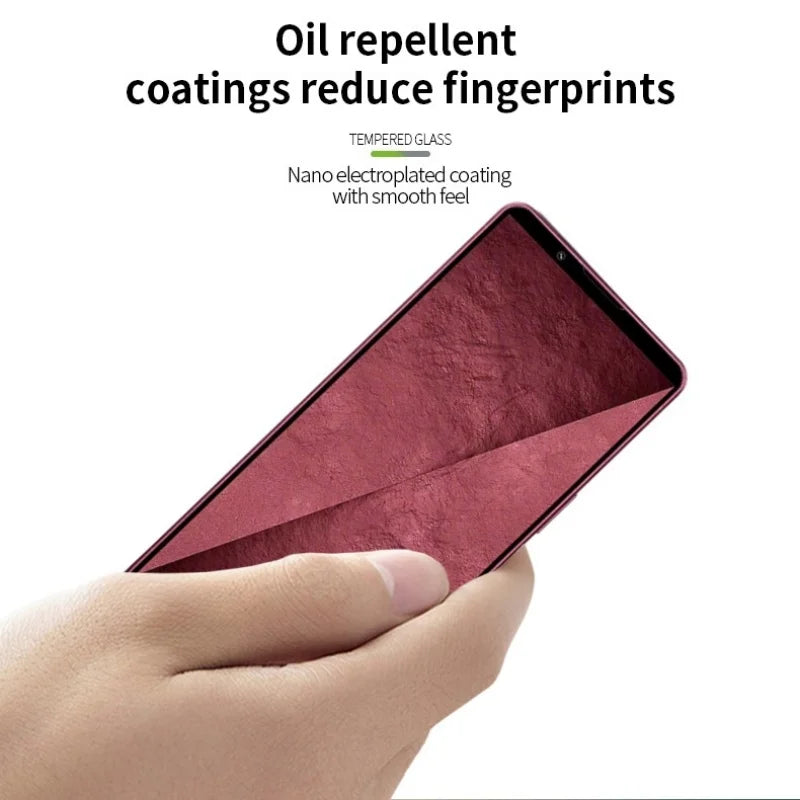PINWUYO for Sony Xperia 1 VIII Tempered Glass Film  Explosion-proof 9H 3D Full Glue Full Screen Protector - Black - 4
