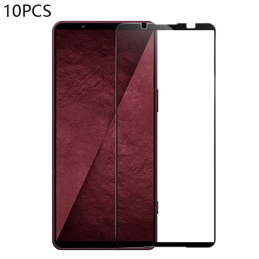 RURIHAI 10Pcs For Sony Xperia 1 VIII High Aluminium-Silicon Glass Film Full Glue 0.26mm 2.5D Full Screen Protector - 1