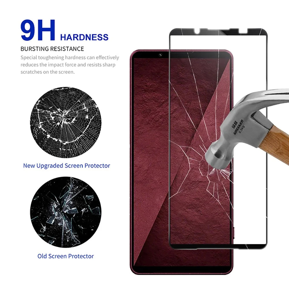 RURIHAI For Sony Xperia 1 VIII Screen Protector High Aluminum-Silicon Glass Phone Screen Film - 3