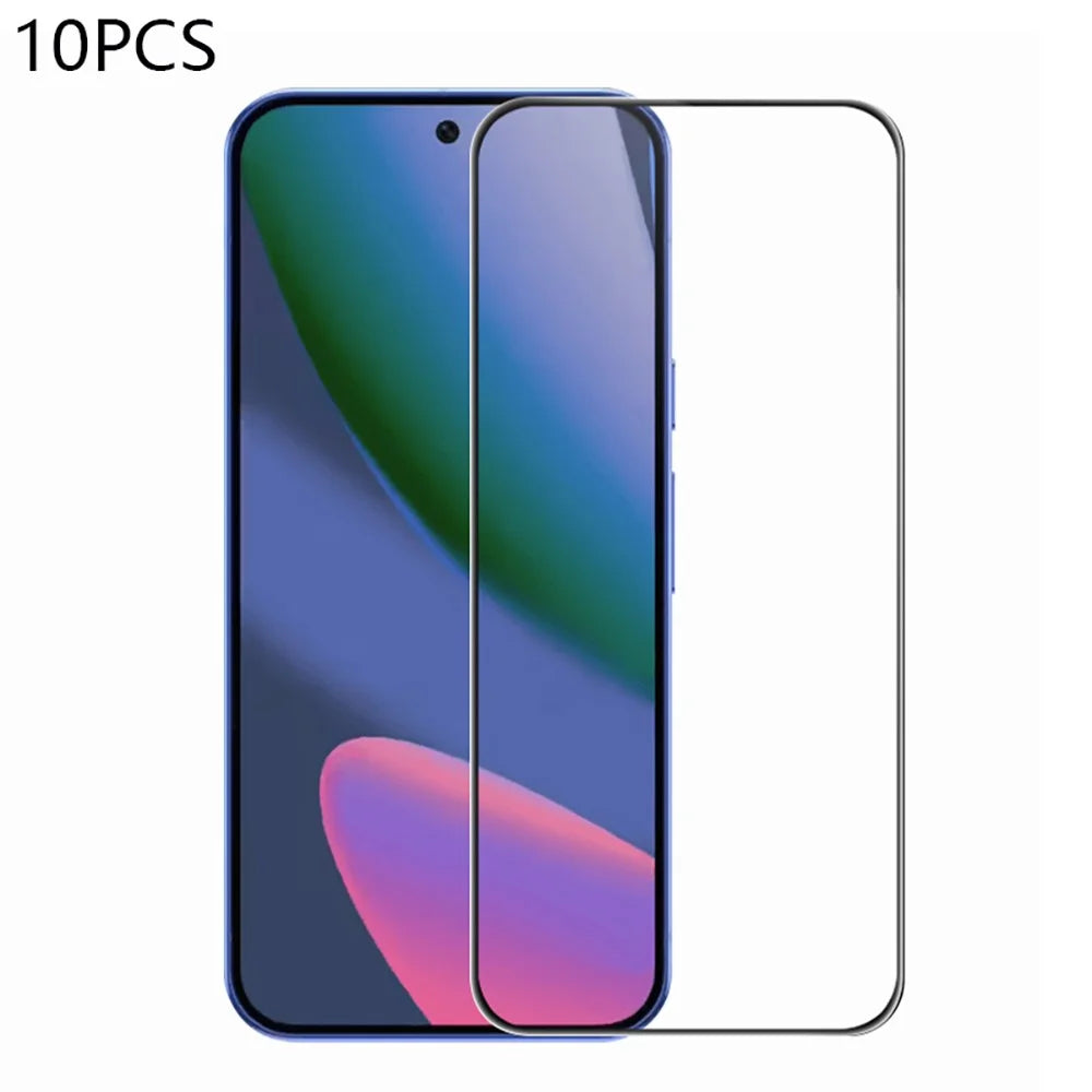 RURIHAI 10Pcs For Google Pixel 11 Pro XL Full Glue Screen Protector High Aluminium Silicon Glass Film, Ultrasonic Fingerprint Unlock - 1