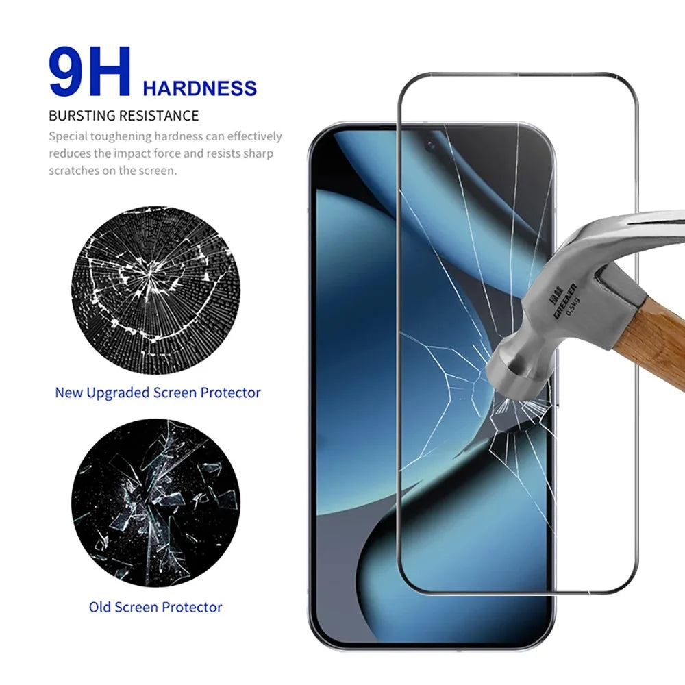 RURIHAI For Google Pixel 11  /  11 Pro Full Glue Screen Protector High Aluminium Silicon Glass Film, Ultrasonic Fingerprint Unlock - 3