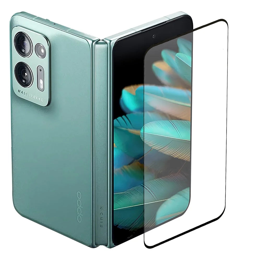 3D Curved Tempered Glass Film for Oppo Find N2 5G, Side Glue Complete Covering HD Screen Protector - 1