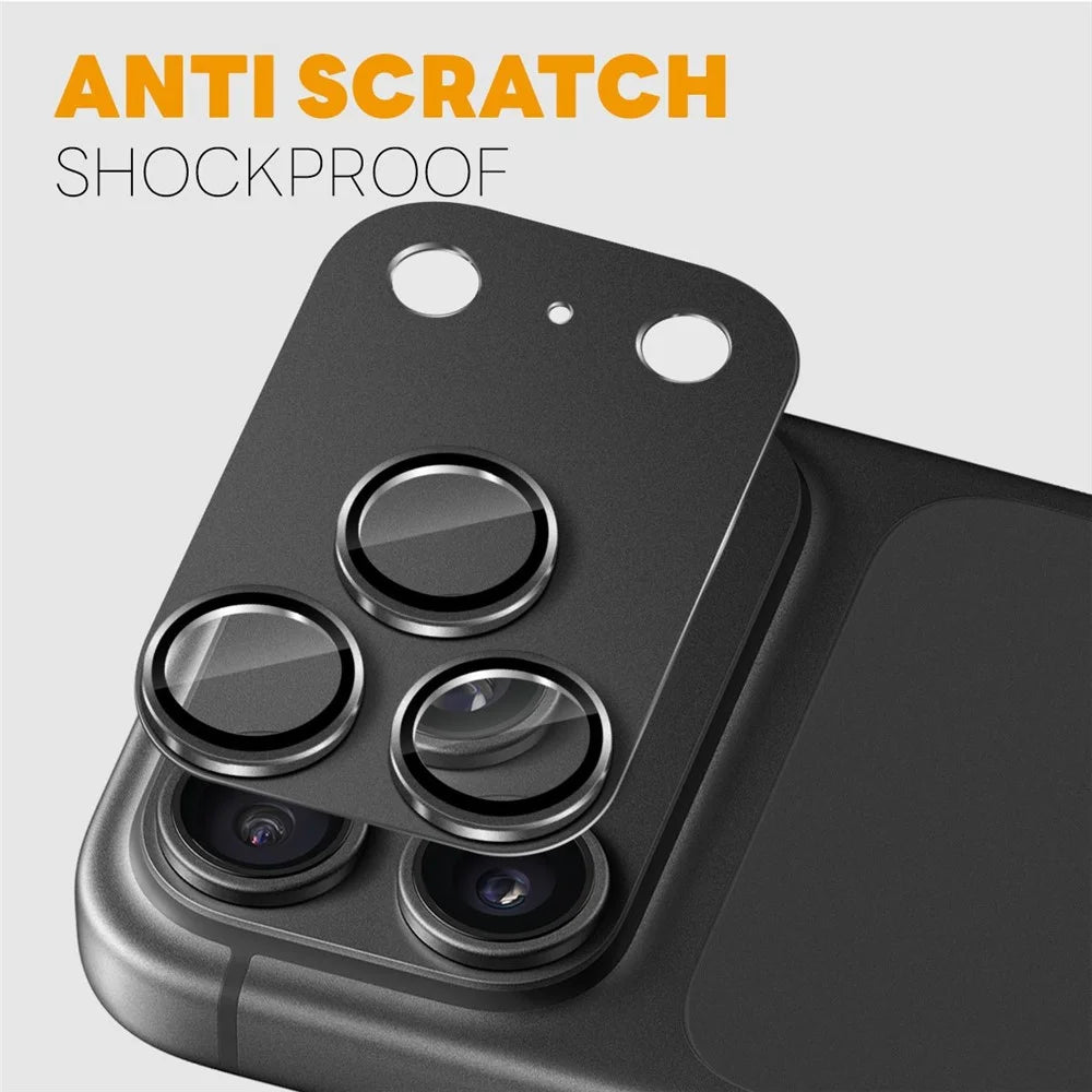 NORTHJO For iPhone 18 Pro Max Camera Lens Protector Matte Integrated Metal Tempered Glass Lens Film (Complete Covering) - Grey - 3