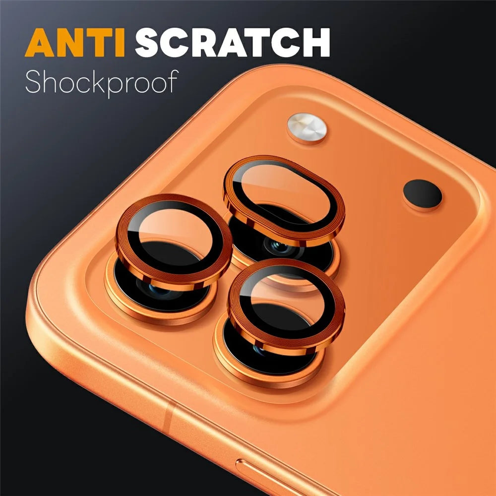 NORTHJO 1 Set For Honor 600 Pro 5G Tempered Glass Camera Lens Film CD Veins Metal Ring Lens Guard (Complete Coverage) - Orange - 3