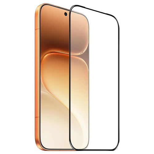 NORTHJO A++ For Honor 600 5G Screen Protector Silk Printing High Aluminum-Silicon Glass Film Support Fingerprint Unlock - Black - 1