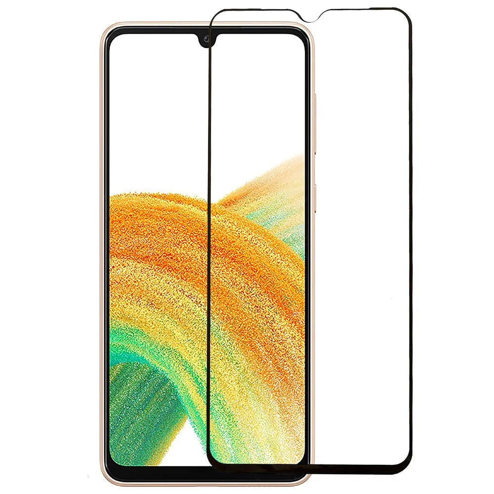 Tempered Glass Film for Samsung Galaxy A34 5G, Silk Printing Anti-explosion HD Clear Full Screen Protector (Full Glue) - 1