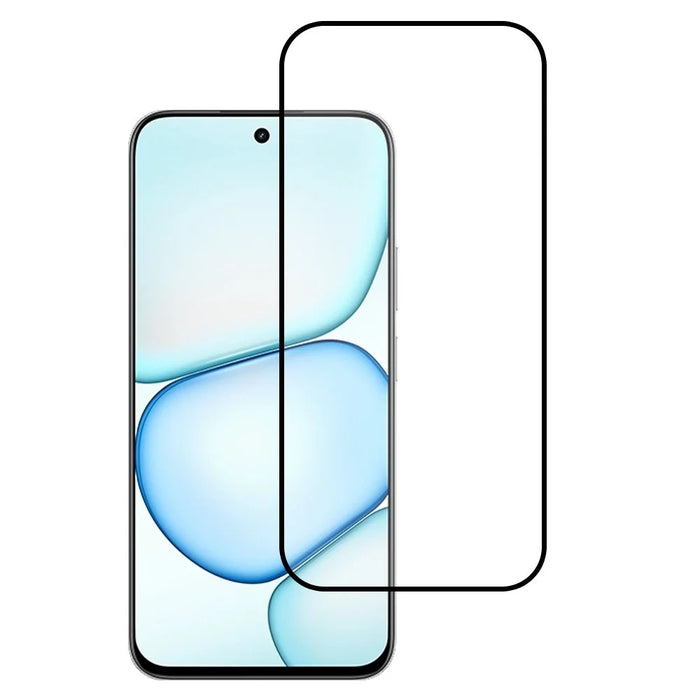 For Realme C100 4G Full Screen Protector Silk Printing Full Glue HD Clear Screen Film - Black - 1